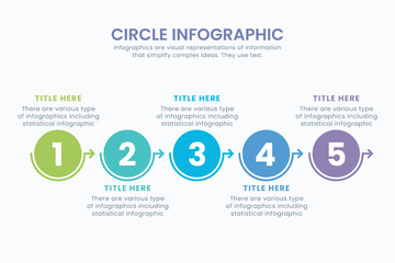 Minimal business vector circle chart infographic templates for presentations, advertising, layouts, and annual reports Business concept with 5 options.