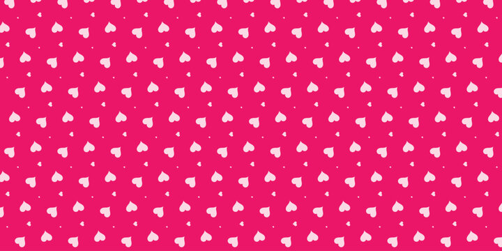 Pink heart seamless girlish abstract pink background for print, wrapping pattern, vector drawing wide design