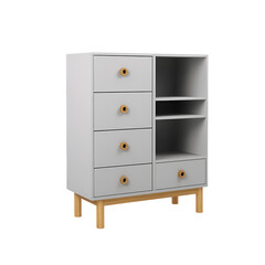 Dressing cabinet with drawers on transparent background, white background, isolated, cabinet illustration