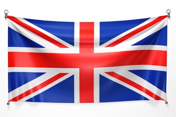 Flag Of United Kingdom On White Background