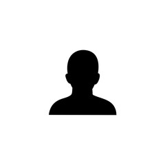 silhouette avatars. Male or female face silhouette. People avatar profile