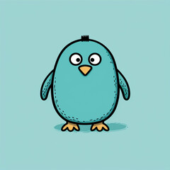 Obraz premium crappy drawing doodle penguin