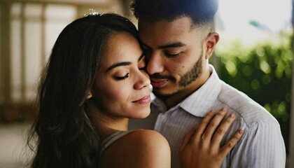 Obraz premium Tender touch loving embrace of a couple