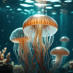jellyfishes, AI-Generatet