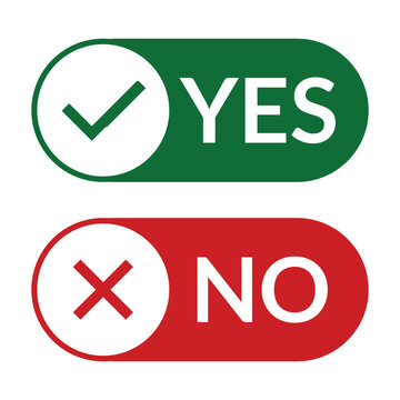 recommend clip art: yes and no buttons with tick and cross