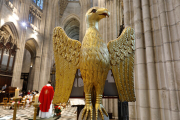 Pentecost celebration in Notre Dame  (Our Lady) cathedral, Evreux, France..
