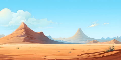Desert landscape vector background