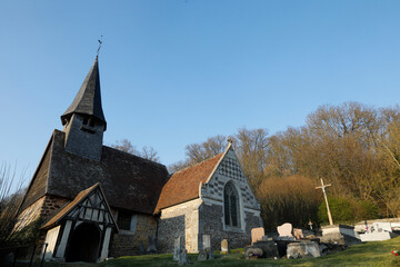 Fototapeta na wymiar Champignolles village church, Eure, France.