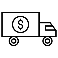 Cash Transfer Vehicle Icon