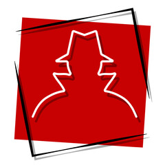 spy red banner in frame. Vector illustration.