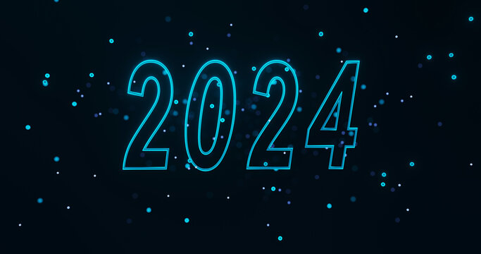 New Year 2023 Glowing Neon Text Here