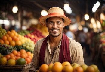 Healthy life concept, handsome white men wearing fruit theme, healthy living movement