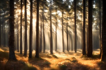 Light pine forest