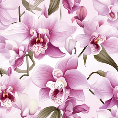 Orchid pattern for a feminine and delicate feel