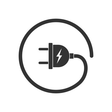 recommend clip art: Electric plug graphic icon. Electricity power sign isolated on white background. Vector illustration