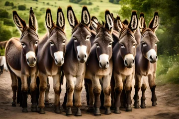 Deurstickers donkey © farzana