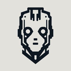 robot head icon vector