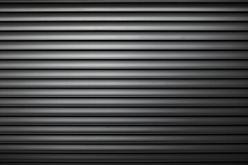 Gray horizontal metal roller shutters, surface close-up