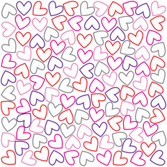 seamless background with hearts