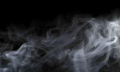 Smoke on black background