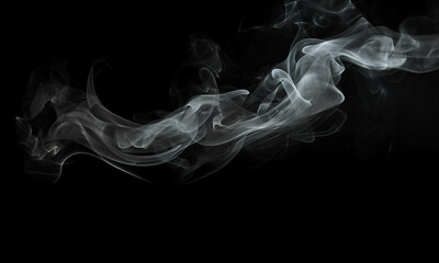 Fototapeta premium Smoke on black background