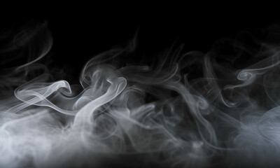 Smoke on black background