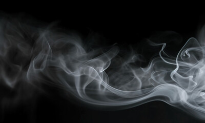 Smoke on black background