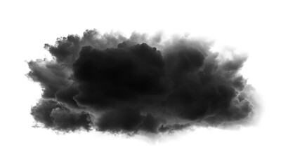 Dark clouds on white background