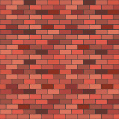 Red brick wall seamless pattern