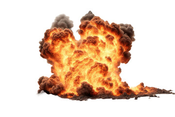Obraz premium a high quality stock photograph of a single fire explosion isolated on a white background