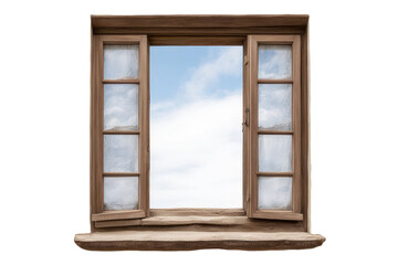 a high quality stock photograph of a single window isolated on a white background
