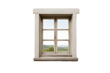 a high quality stock photograph of a single window isolated on a white background