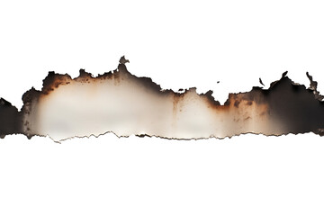 Burnt edge paper on transparent background