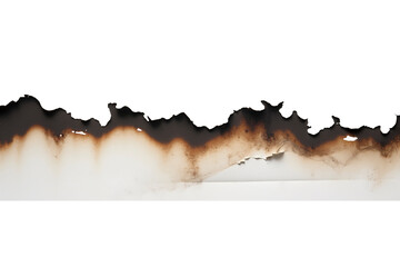 Burnt edge paper on transparent background