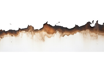 Burnt edge paper on transparent background