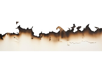 Burnt edge paper on transparent background