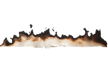 Burnt edge paper on transparent background - obrazy, fototapety, plakaty