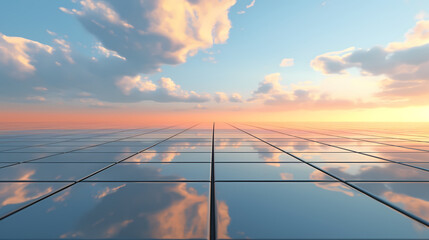 Background floor and sky background poster web page PPT with reflection