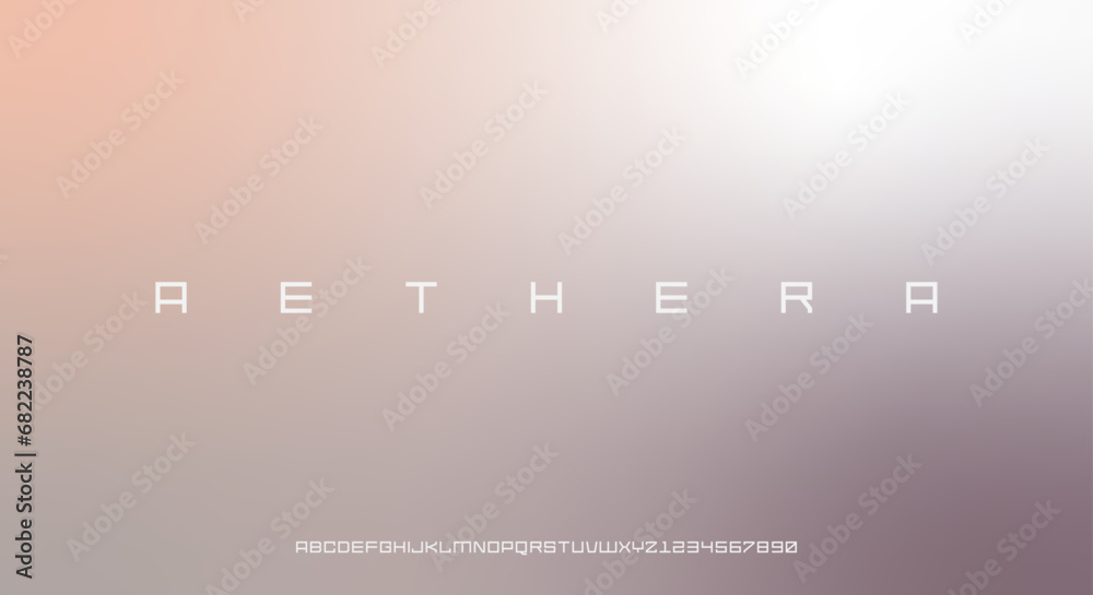 Wall mural abstract modern and sleek alphabet design. digital font for typography vector illustration