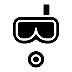 Obraz premium diving mask glyph