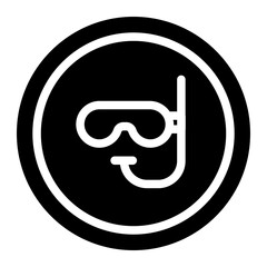 diving mask glyph