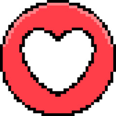 Obraz premium Pixel art social media element