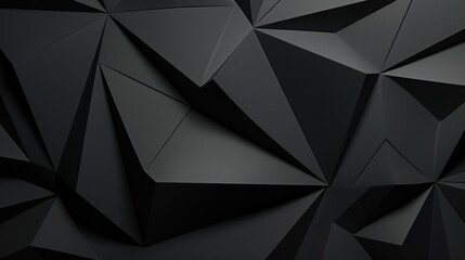 Abstract black geometric background. Created with Ai - obrazy, fototapety, plakaty