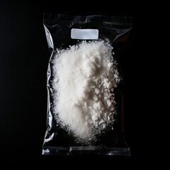 A bag of white cocaine powder