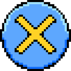 Fototapeta premium Pixel art social media element