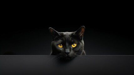 Cat, Minimalistic Professional Portrait, Generative AI - obrazy, fototapety, plakaty