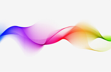 Vector vibrant abstract color smoke. Motion of dynamic swirls patterns, and tones made by dots and lines.