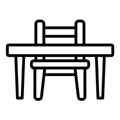 Fototapeta premium School Desk Icon