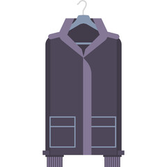 Vector fashion rain coat icon men autumn clothes