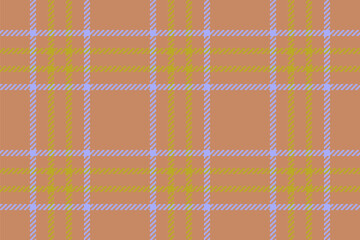 Seamless fabric pattern of plaid check vector with a texture background tartan textile.
